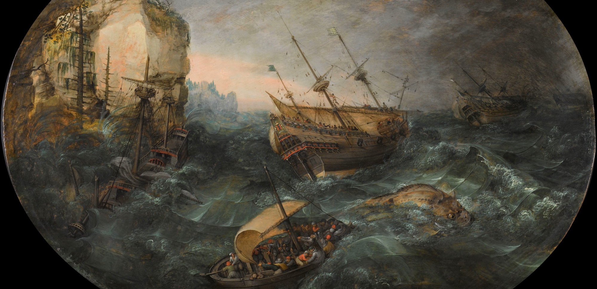 Schipbreuk op een rotsachtige kust Adam Willaerts 1614 Rijksmuseum