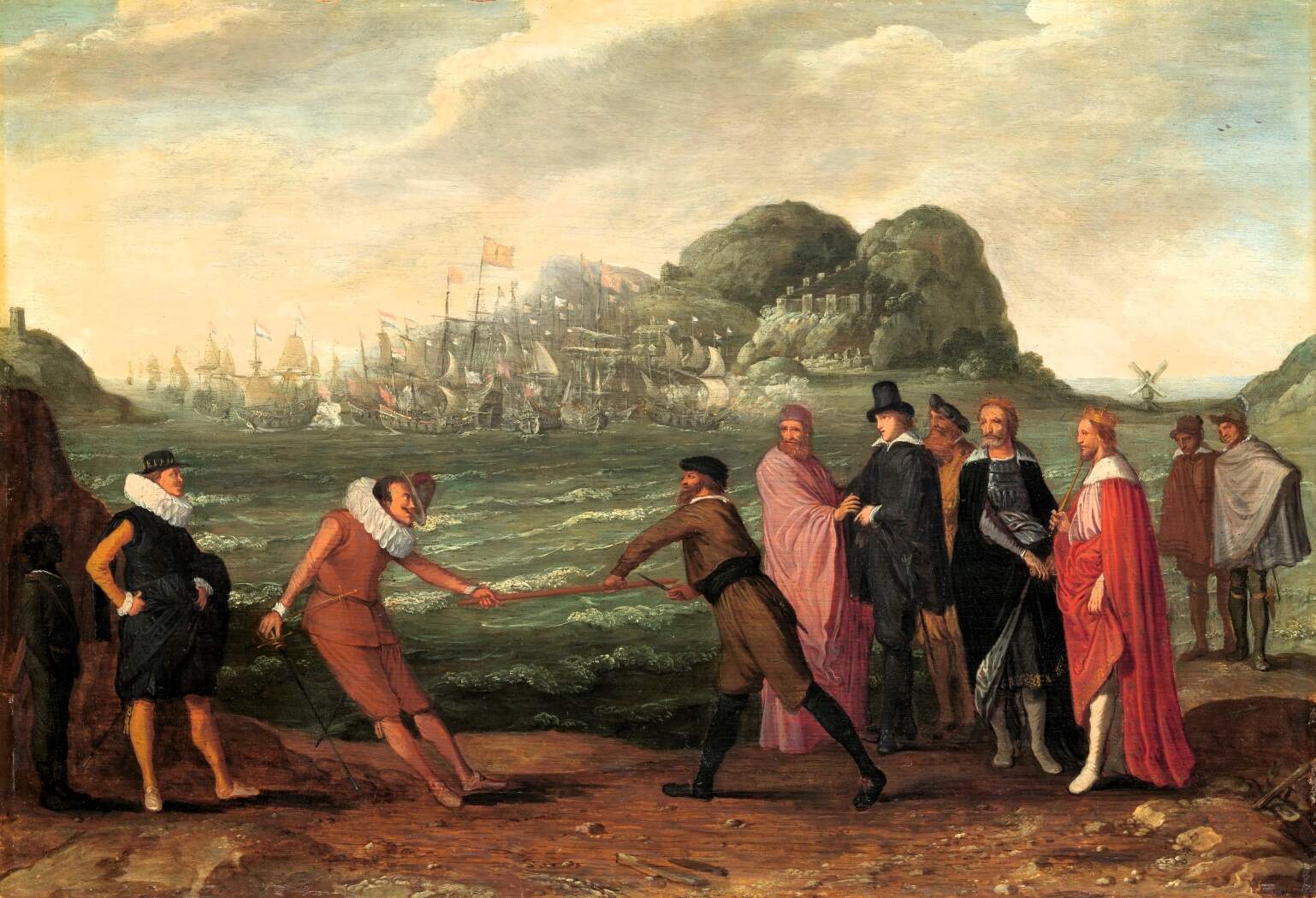 Strijd om de gouden stok de heerschappij van de wereld Adam Willaerts 1615 1630 Rijksmuseum klein