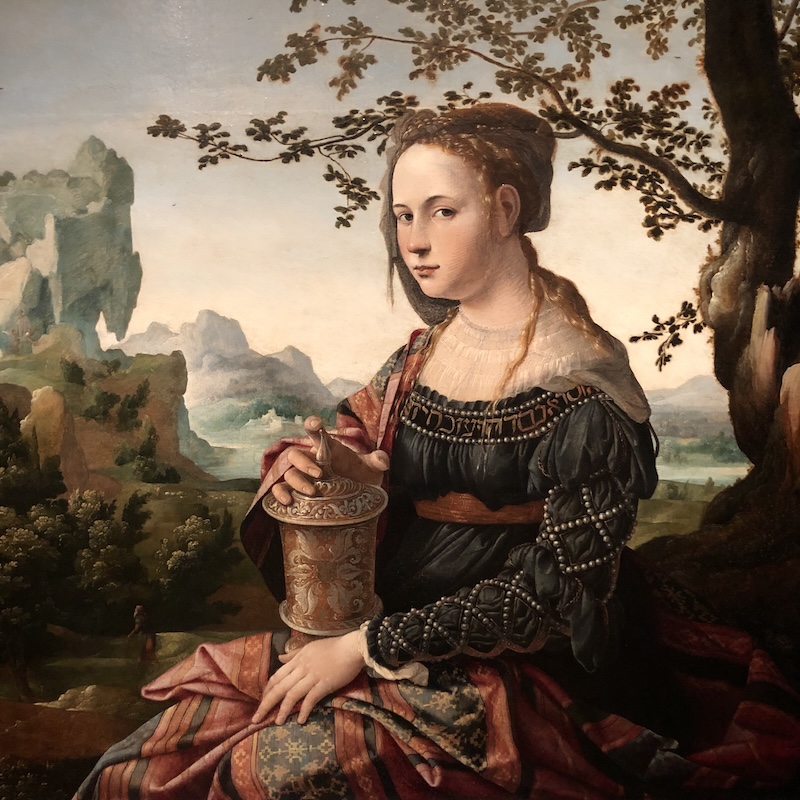Agatha van Schoonhoven als Maria Magdalena Jan van Scorel ca 1530 Rijksmuseum