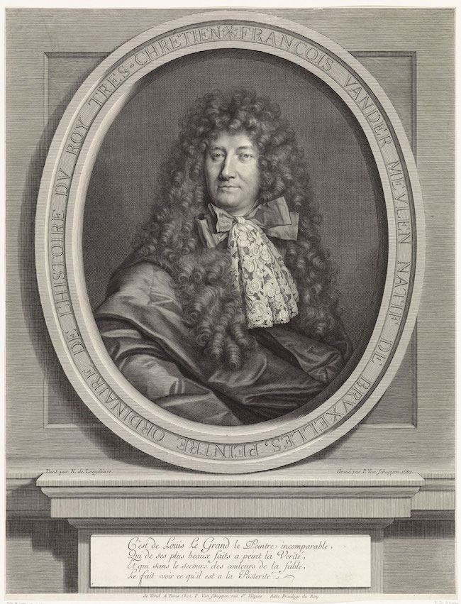 Adam Frans van der Meulen gravure Pieter van Schuppen naar Nicolas de Largillire 1687