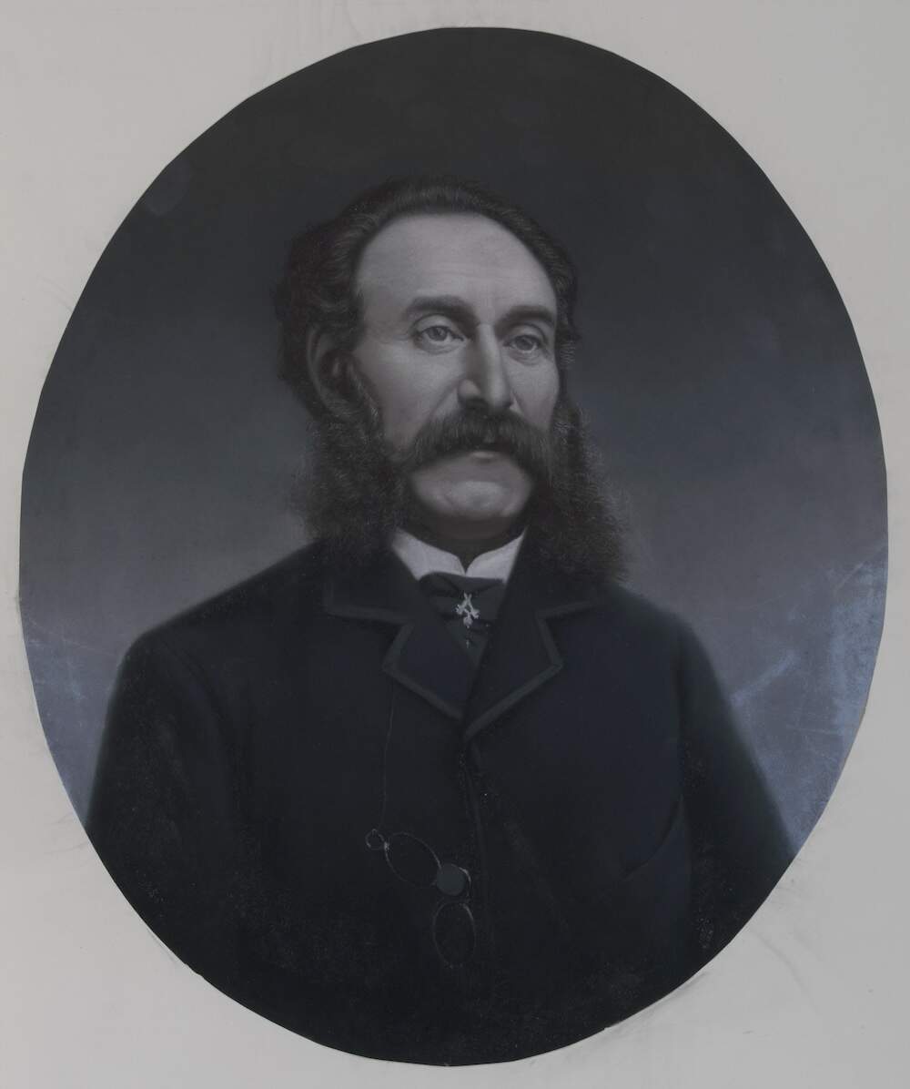 Portret van EA van Blitz geboren 1824 fotograaf te Utrecht overleden 1902