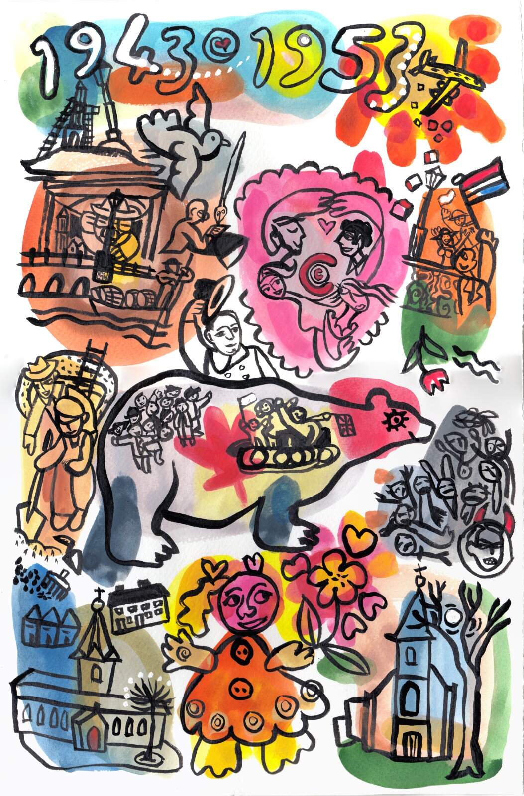 Paneel uit de tentoonstelling 100 jaar Oud Utrecht door Brigida het COC wordt opgericht