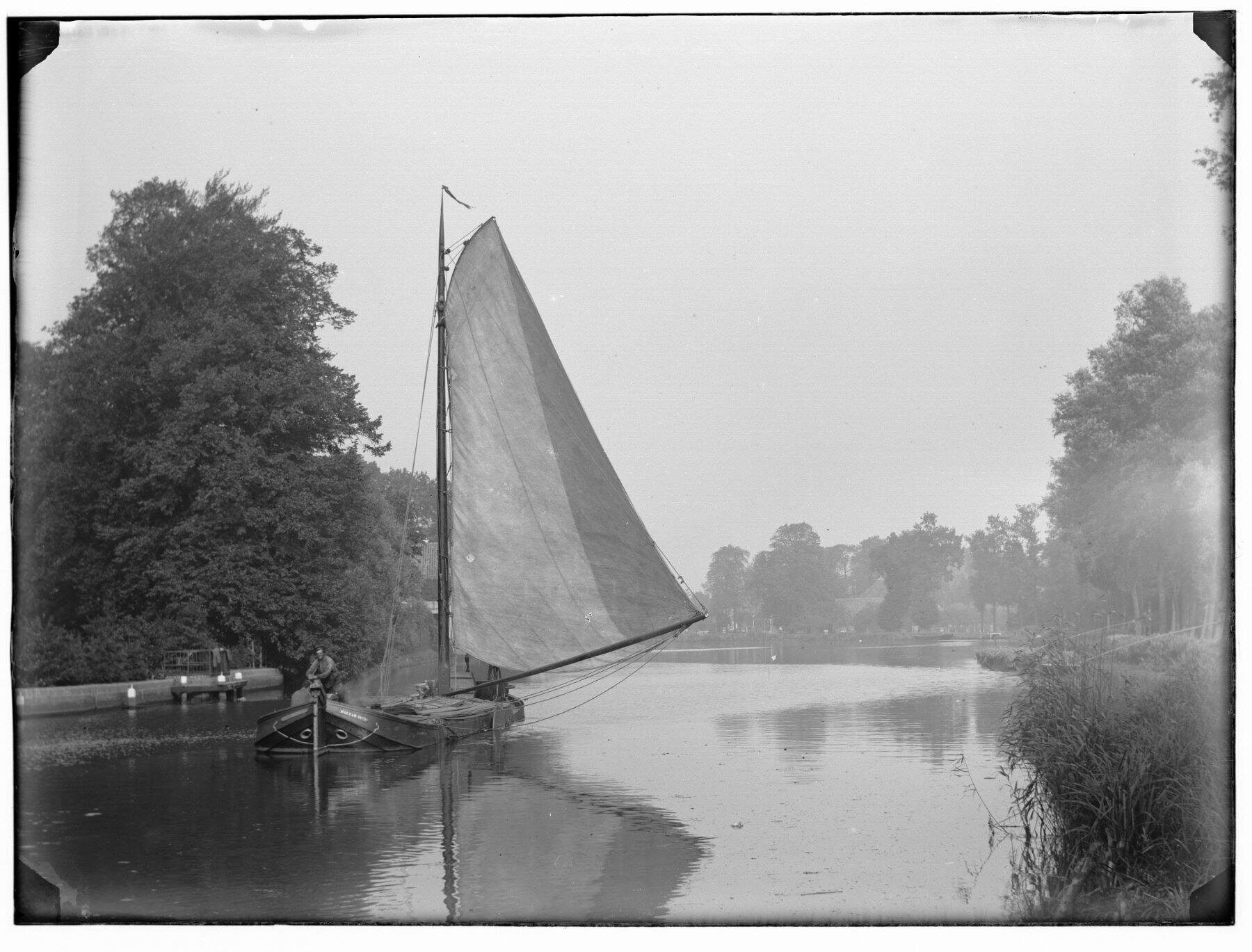 De Vecht met zeilschip 1891 klein