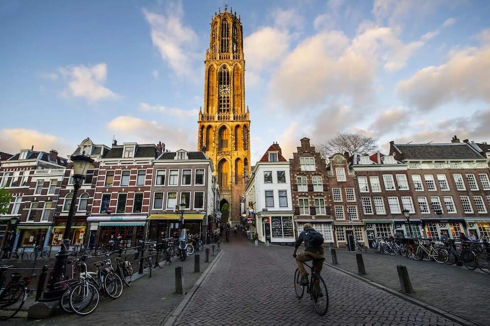 Domtoren met fietser Ramon Mosterd