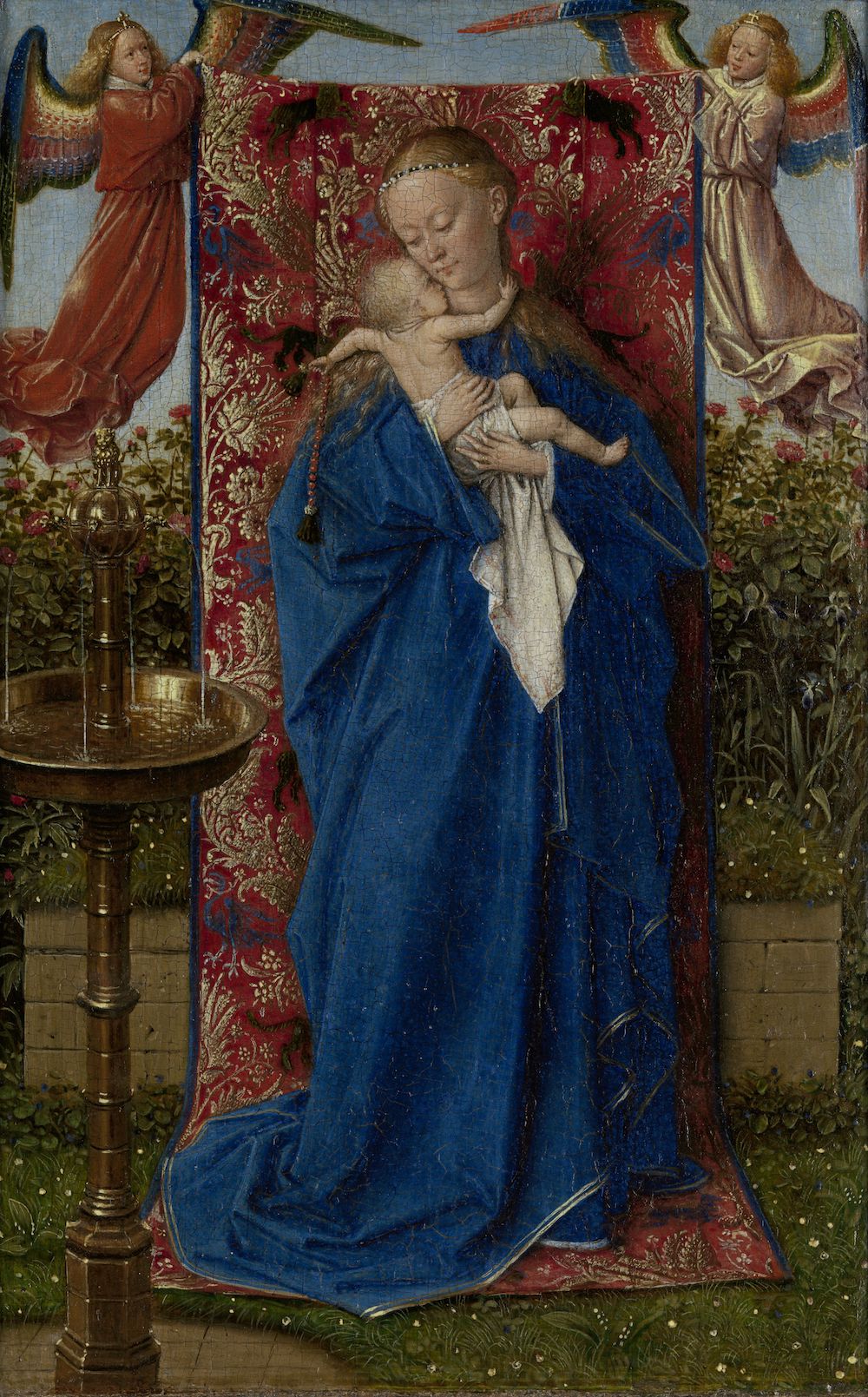 Madonna bij de fontein Jan van Eyck 1439 KMSKA