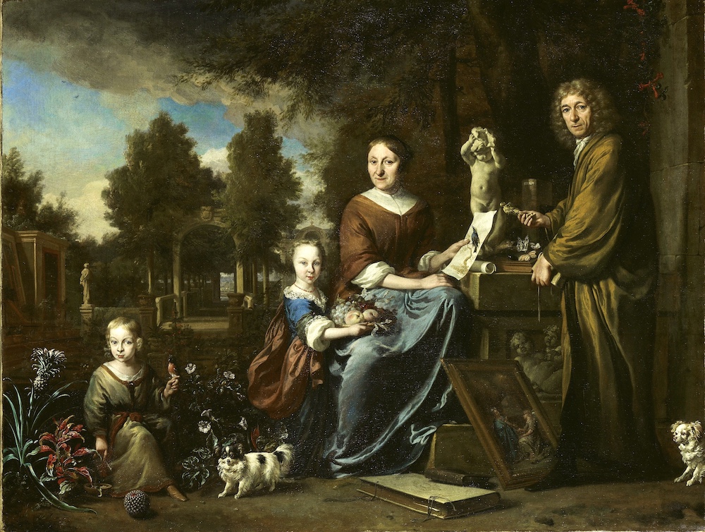 Jan Weenix Agnes Block met Sybrand de Fines twee dochters van Sybrand en de Ananas 1674 Rijksmuseum