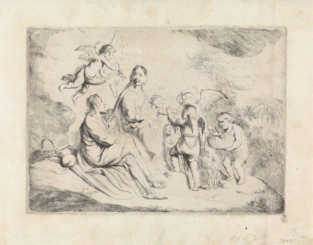 Hans Horions De Heilige Familie op de vlucht naar Egypte