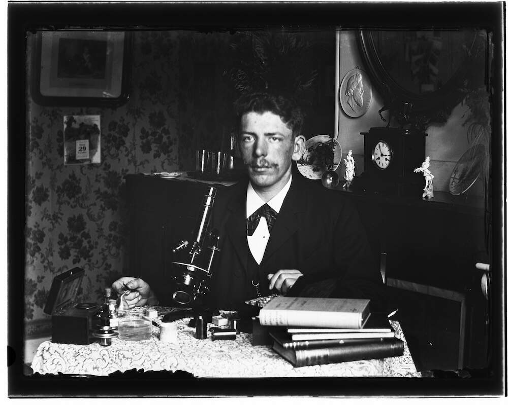 Jacob Olie jr als student scheikunde 1901