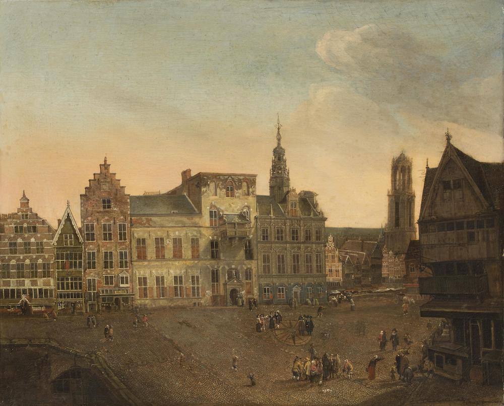 Adriaen Honich Stadhuis en stadhuisbrug 1663 Centraal Museum