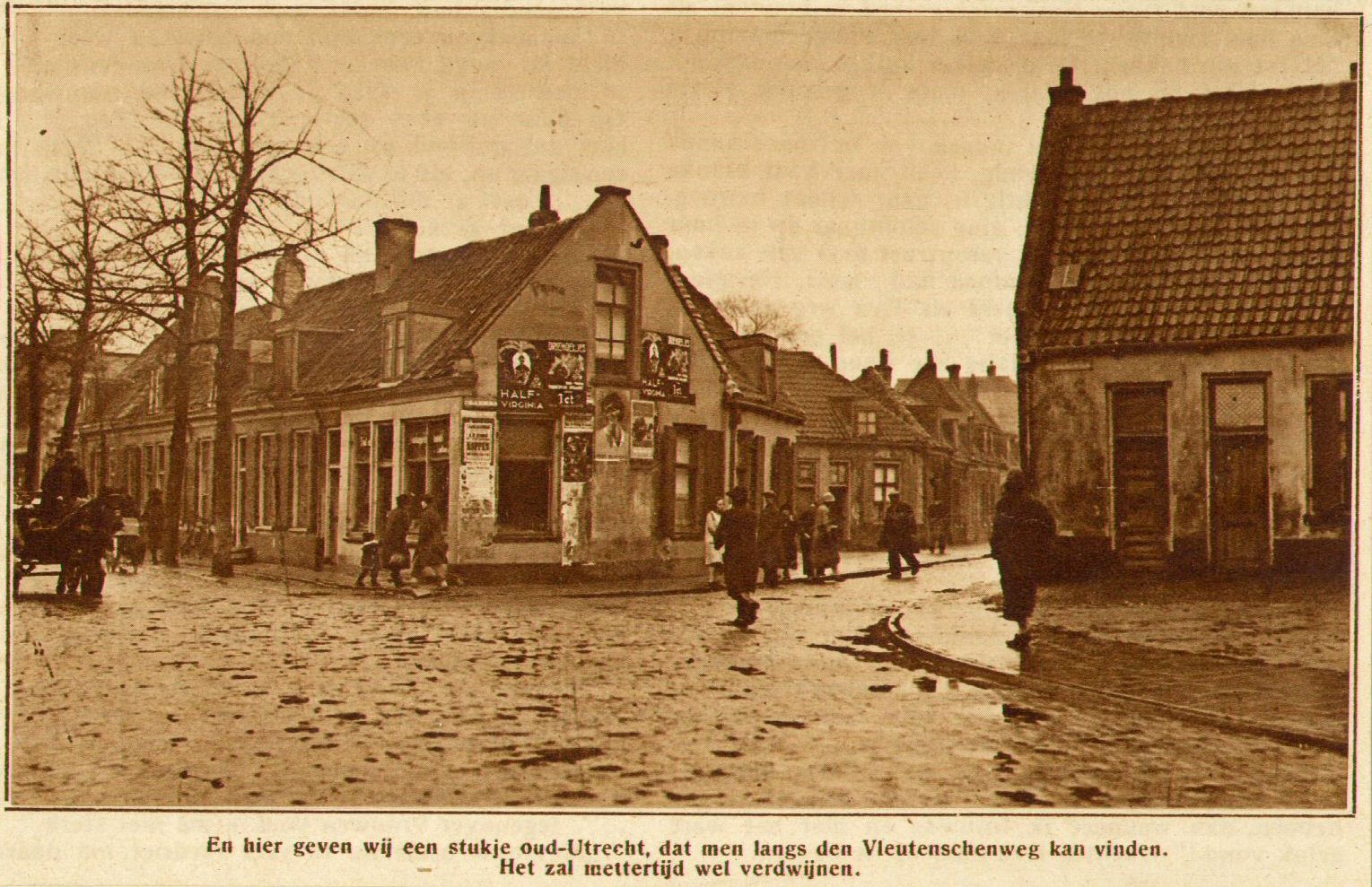 Gezicht op de Vleutenseweg te Utrecht ter hoogte van de 1e Daalsedijk 1928 HUA