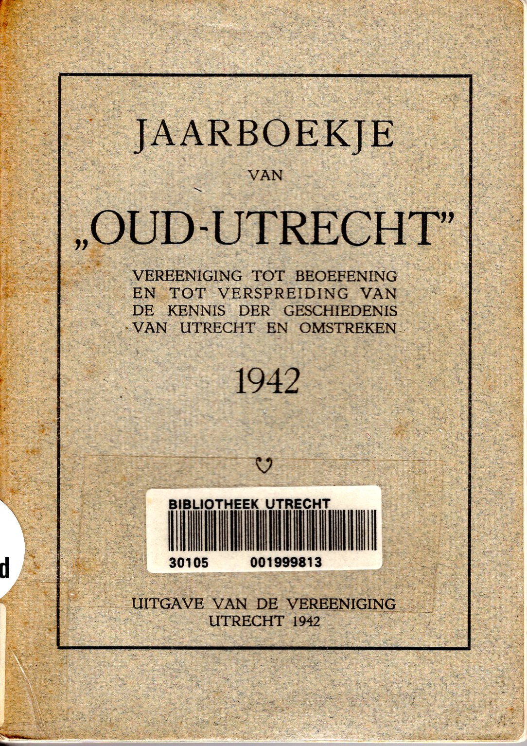 Jaarboekje Oud Utrecht 1942