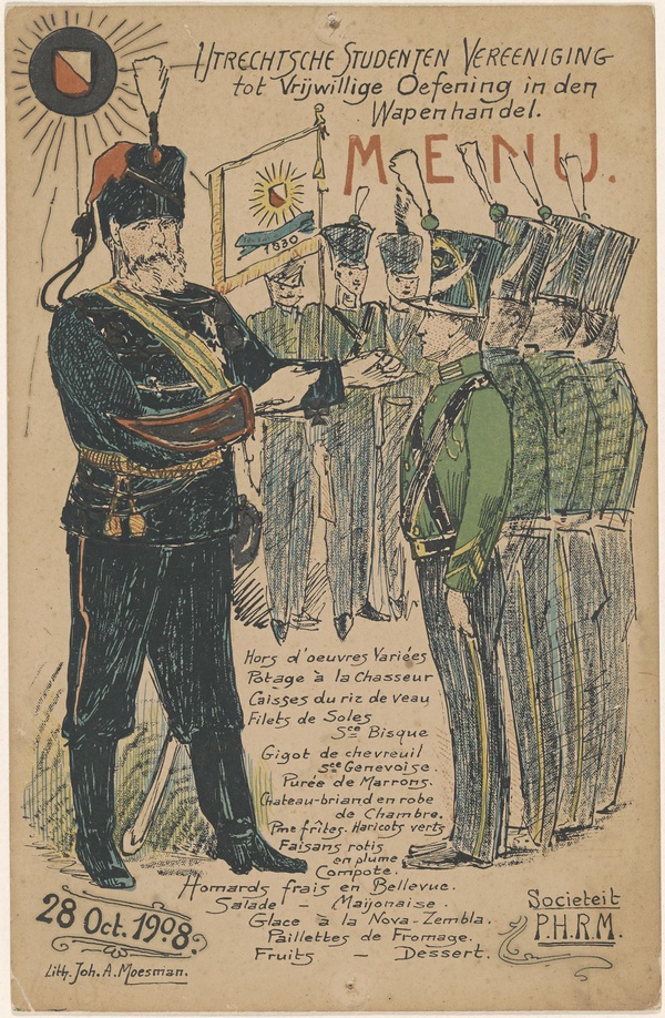 menukaart 1898