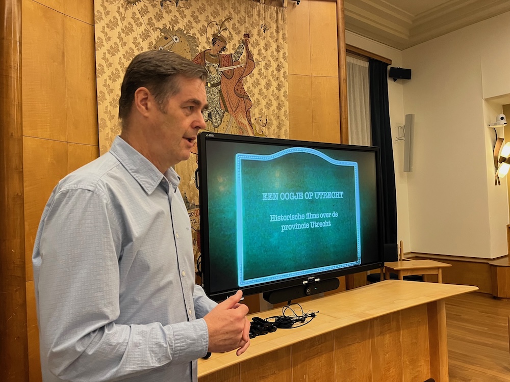 Johan van Kempen maker van Oogje op Utrecht bij de premiere