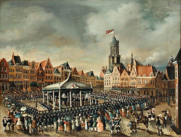 Bediging burgergecommitteerden op de Neude te Utrecht augustus 1786 Centraal Museum