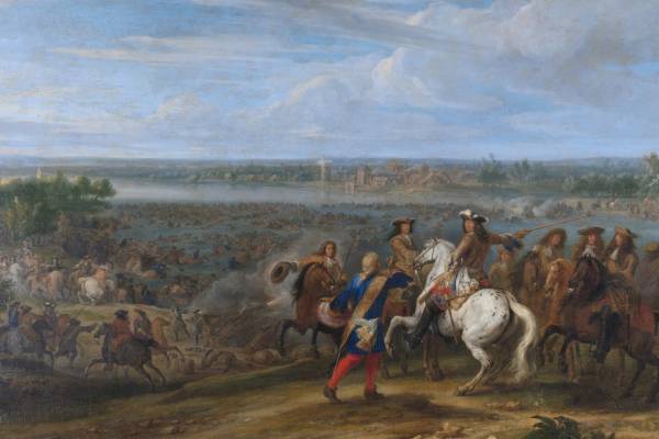 Lodewijk Xiv Trekt Bij Het Tolhuis Bij Lobith De Rijn Over 12 Juni 1672 Adam Frans Van Der Meulen