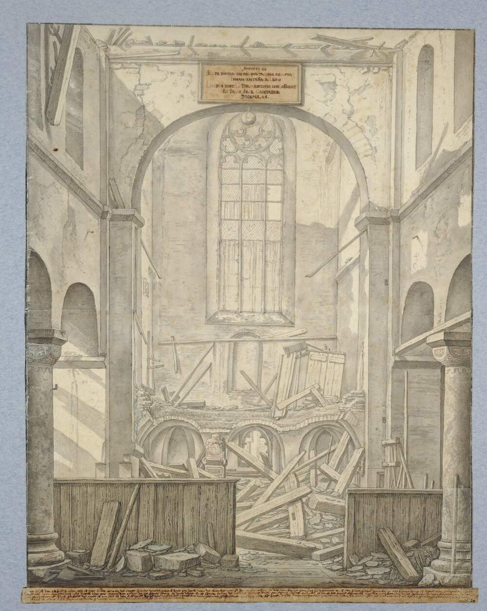 Pieterskerk van binnen Herman Saftleven HUA