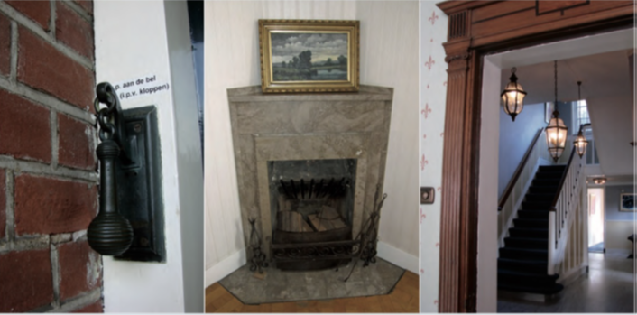 Trekbel haardpartij huiskamer en trappenhuis Rudo den Hartog