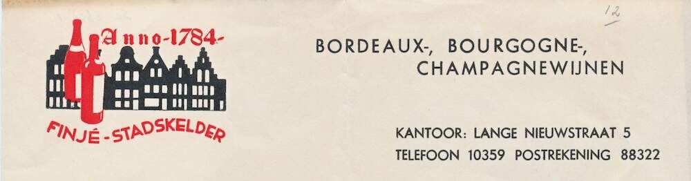 Briefhoofd nota jaren veertig