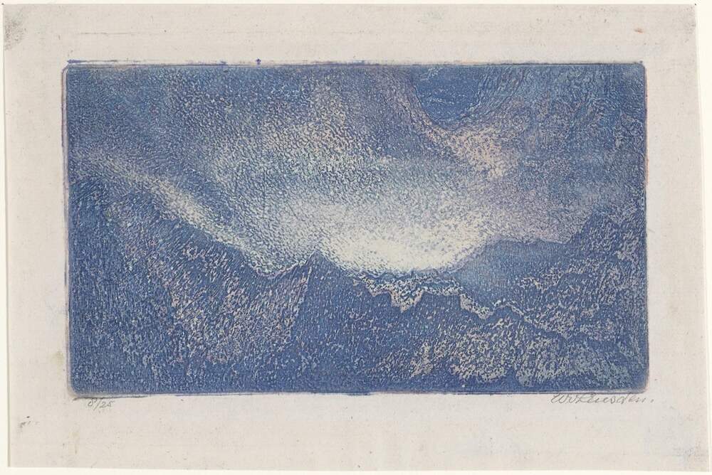 Avond ets Willem van Leusden 1950 Centraal Museum