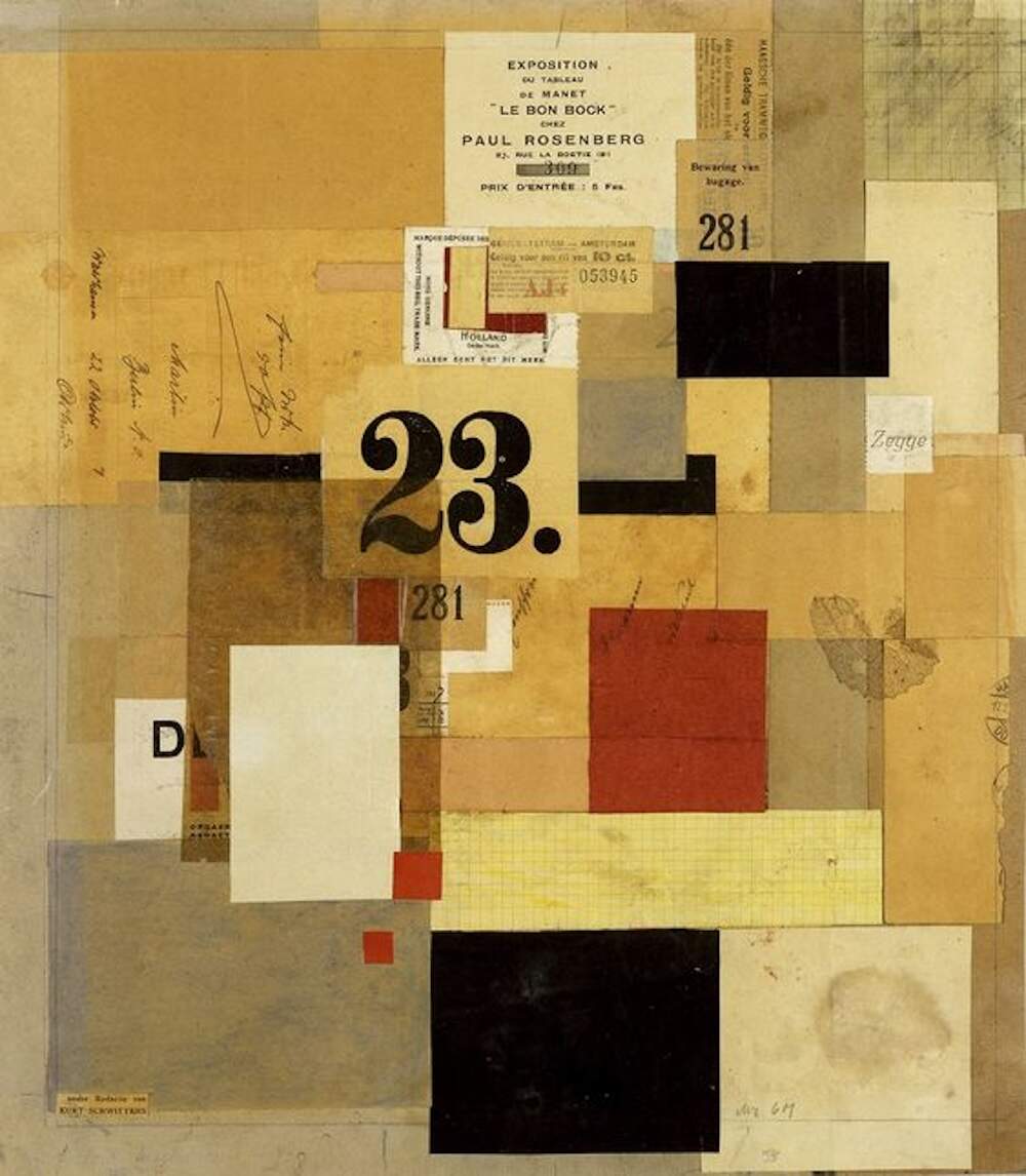 Collage door Kurt Schwitters