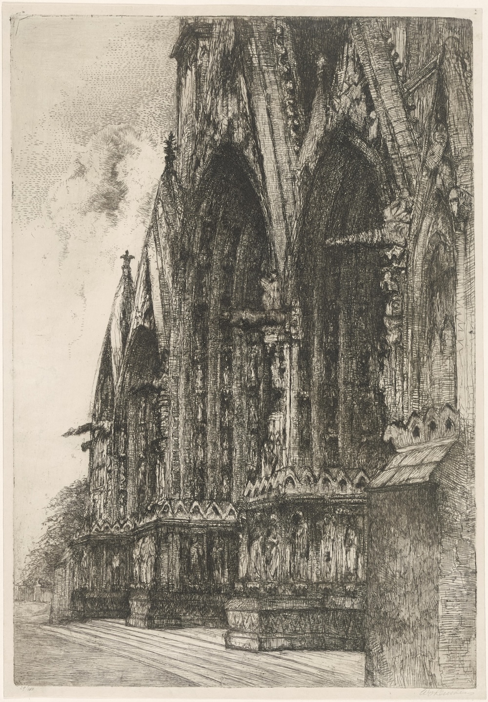 Kathedraal in Reims Willem van Leusden 1913 1914 Centraal Museum