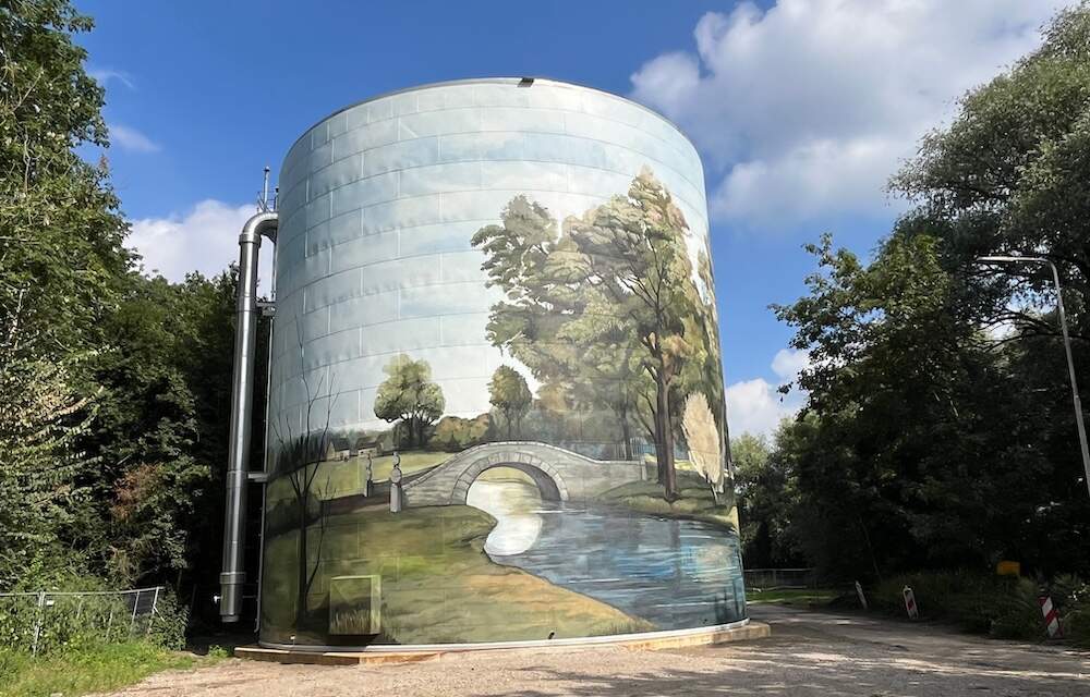 Schildering De Strakke Hand op warmtebuffer Eneco