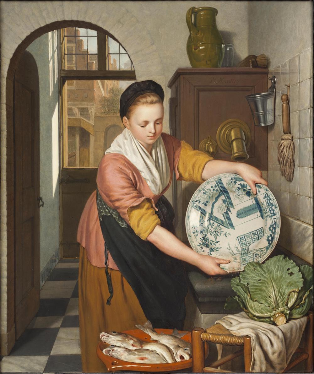 Dienstmeisje in de keuken PC Wonder 1825 Centraal Museum